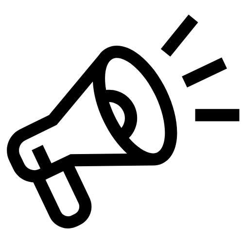 Announcement black icon