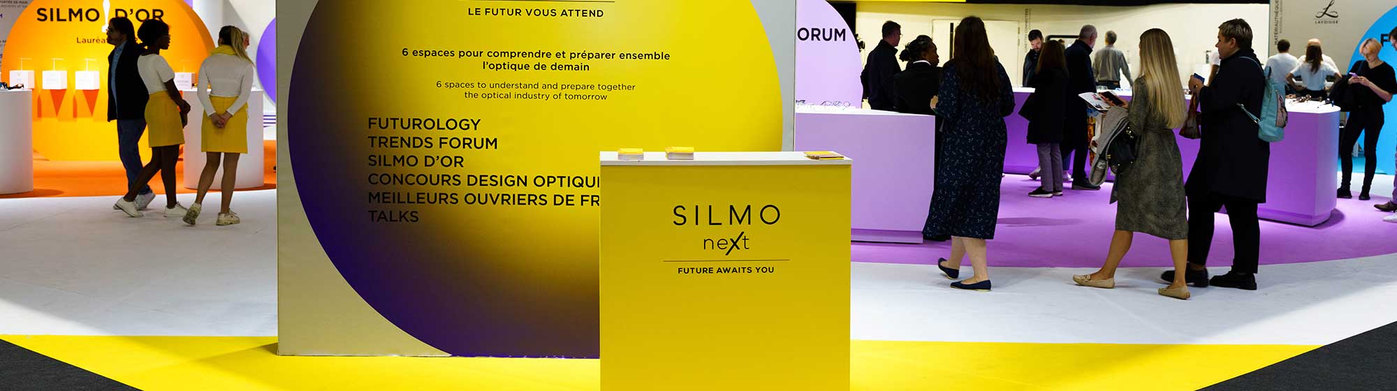 Panneau présentant SILMO Next