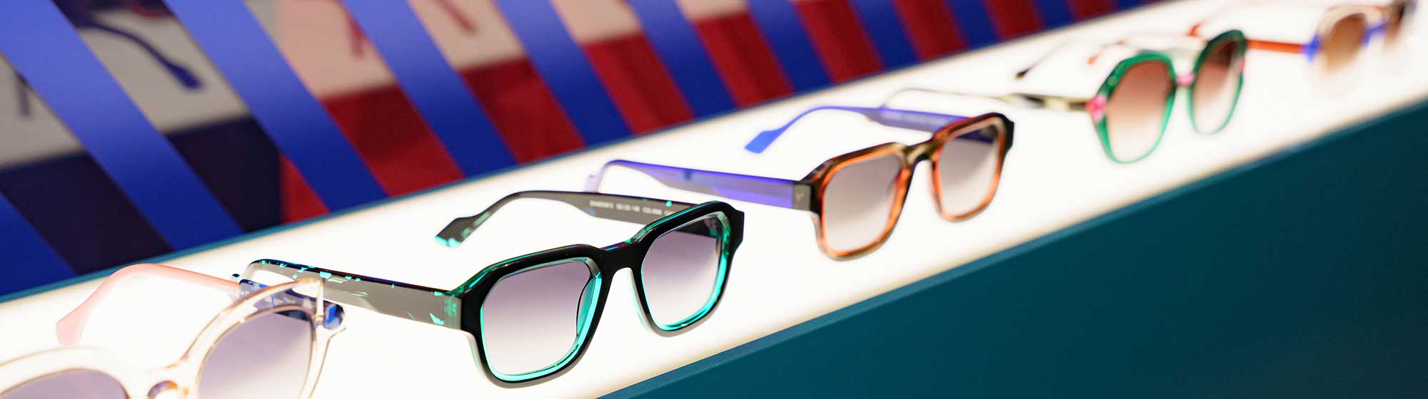 Rangée de lunettes