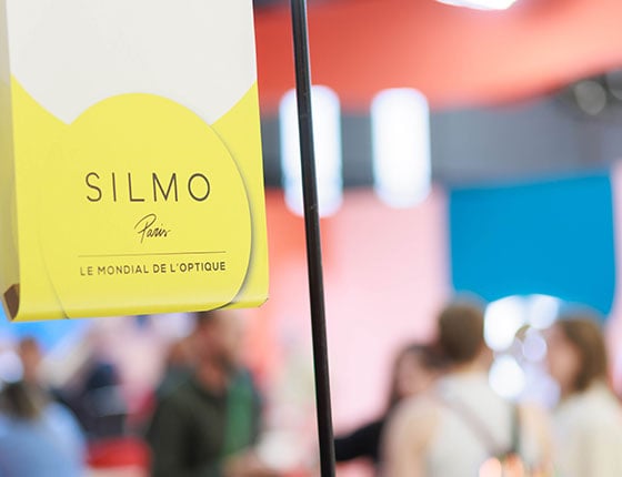 Panneau SILMO sur un flou d'arrière-plan