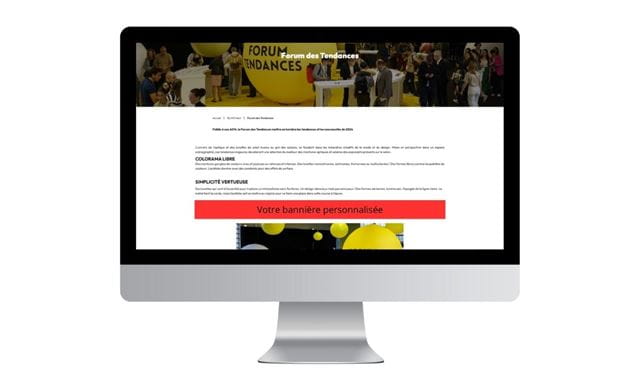 web banner on the SILMO Paris website