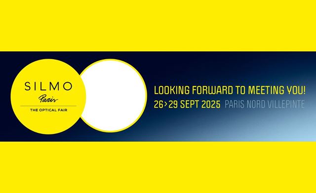 Visuel officiel du salon optique international SILMO Paris 2025, annonçant les dates du 26 au 29 septembre