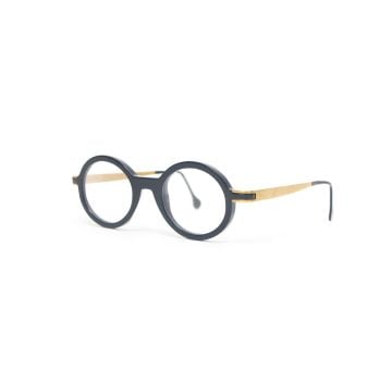 Designer round eyeglasses with unique detailing, winner of the Silmo d'Or 2021 Monture Designer award