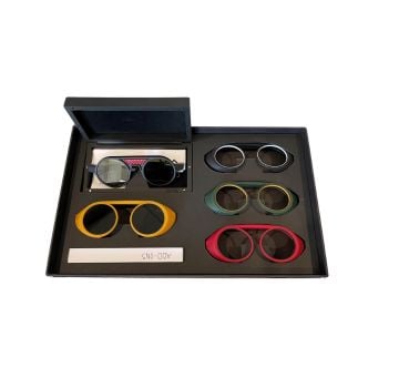 Kit de lunettes primé avec plusieurs attaches de montures, reconnu pour son design personnalisable et polyvalent