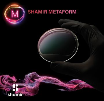 Cutting-edge optical lens with Shamir Metafrom technology, showcasing innovation in vision care, winner of the SILMO d'Or 2022 in the category VISION
