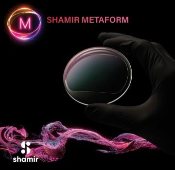 Lentille optique de pointe avec la technologie Shamir Metafrom, mettant en avant l'innovation dans les soins de la vue, lauréat des SILMO d'Or 2022 dans la catégorie VISION