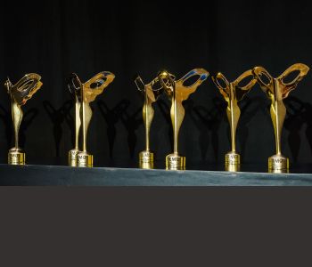 Trophées des SILMO d'Or, combinaison entre une silhouette aillée et une paire de lunettes