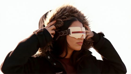 Inspired by traditional Inuit glasses used against snow blindness