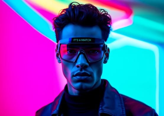 Glasses featuring a built-in love-matching system inspired by dating apps