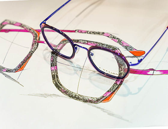 Papier avec le design de lunettes