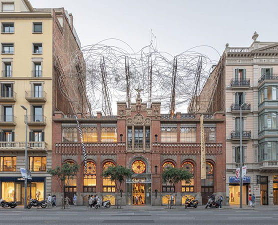 Vue du Musée d'Art Moderne à Barcelone