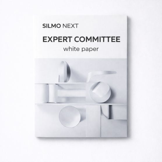 Couverture du livre blanc SILMO Next sur les lunettes connectées et l'IA dans l'optique lunetterie