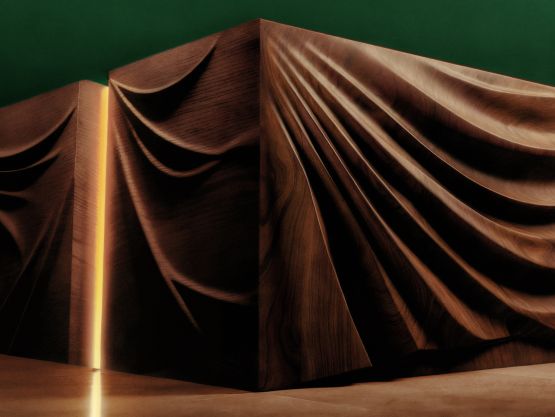 Bois drapé et liseré lumineux, tendance Charisme