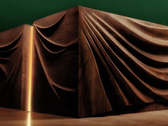 Draped wood and luminous trim, Charisma trend