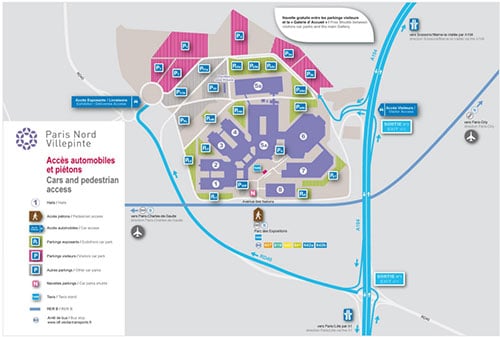 Plan du parking du salon